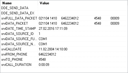 Barcode scanner data logger. DDE server window