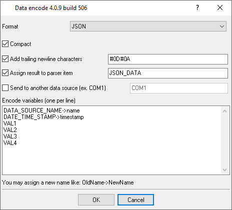 Configuring the data encoding plugin