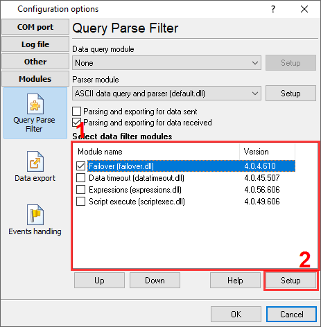 Selecting the Failover plugin