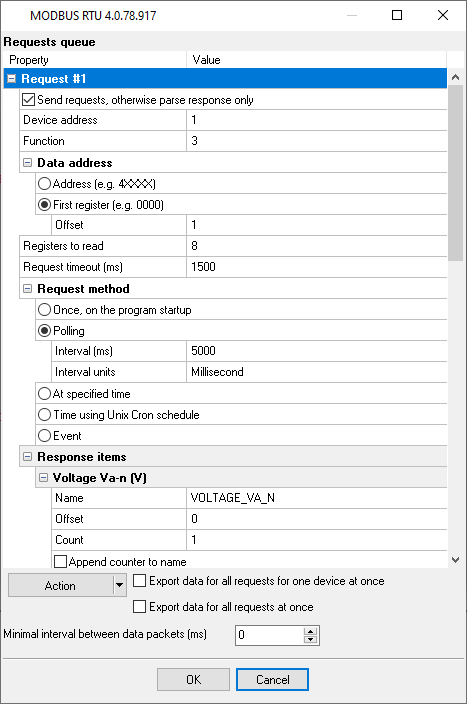 Configuring the MODBUS RTU/TCP plugin