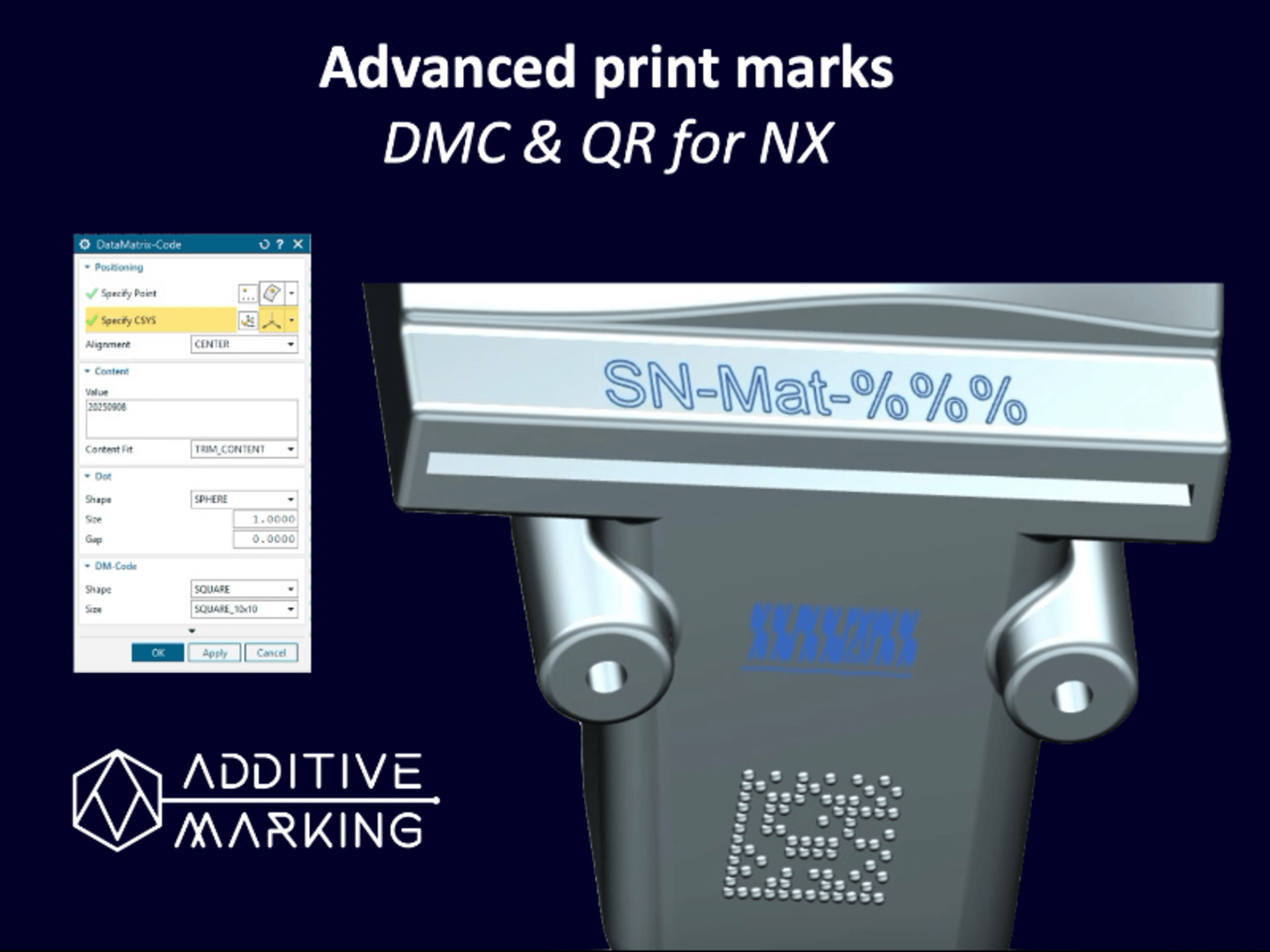 Advanced print marks software interface