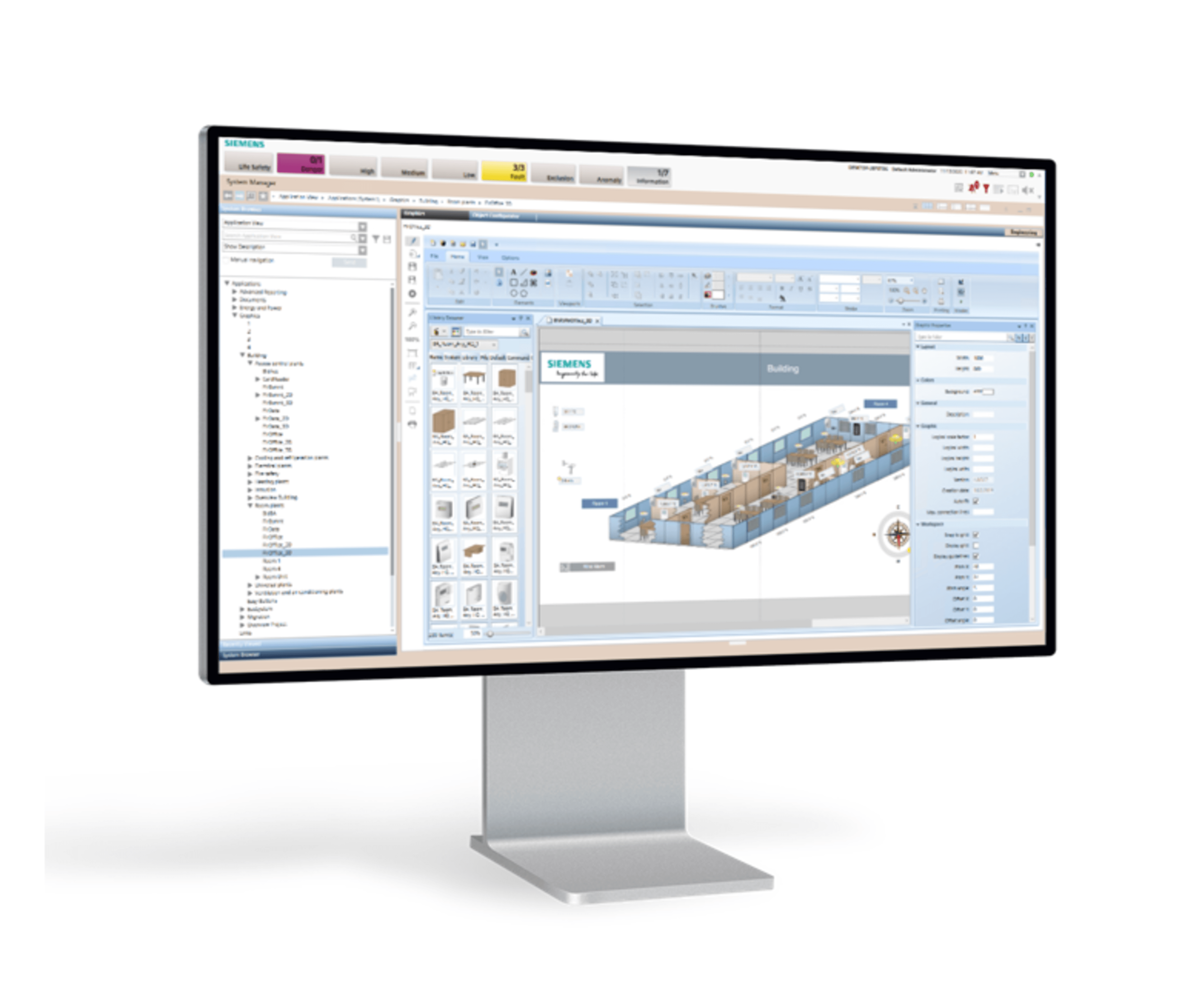 Connection of Desigo CC control system and CDE